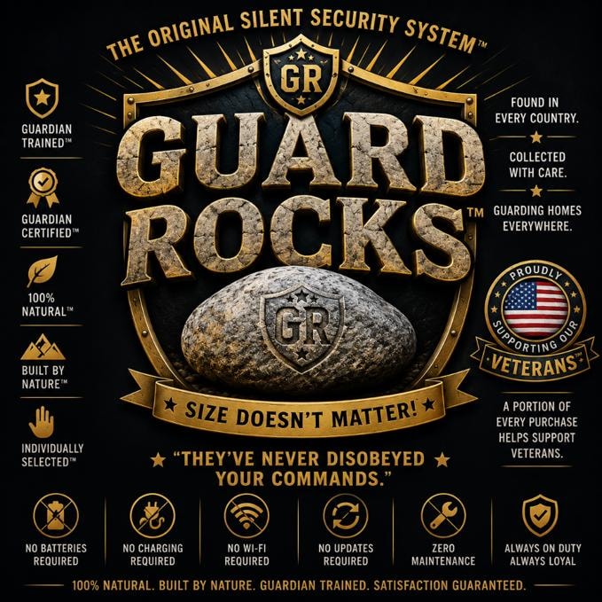 Guard Rocks packaging contents diagram