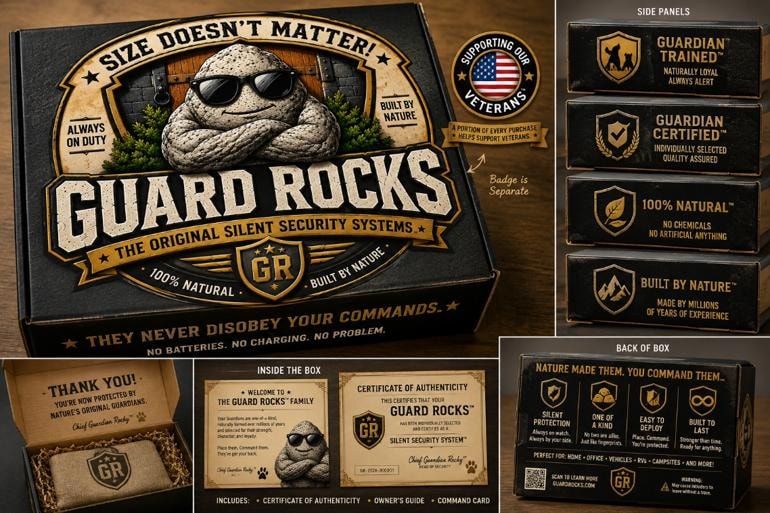 Guard Rocks premium gift packaging